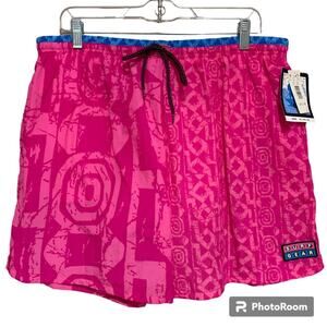VINTAGE NWT Deadstock Surf Gear Neon 80's Swim Trunks‎ Pink/Blue Size XL 40-42